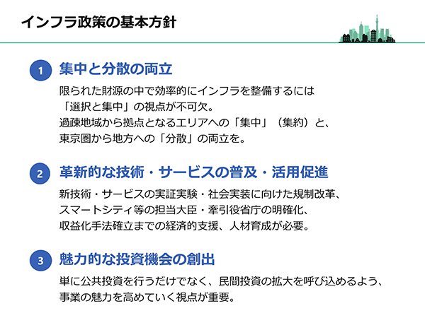 インフラ政策の基本方針